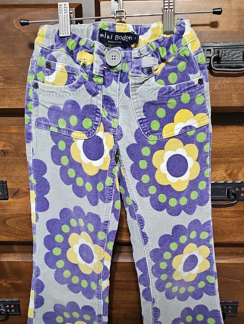 Mini Boden Funky Flared Cordouroy Pants - Picture 3 of 8